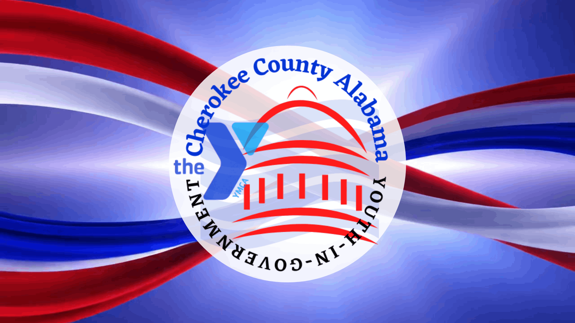 youth in government logo with red white blue background